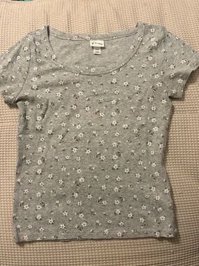 Target art class girls flower print ribbed top
